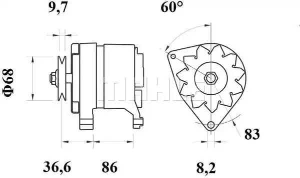 Генератор MG426 MAHLE KNECHT