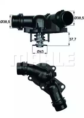 Термостат bmw 3 e46/5 e60/e61/x3 e83/x5 e53/z4 e85 2.2-3.0i 98-10 97c TM1397 MAHLE KNECHT