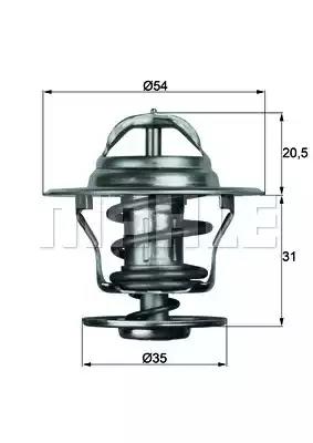 Термостат audi 80/ vw bora/golf/jette/passat/polo/transporter 1.0-4.2 68-10 87c с... TX1387D MAHLE KNECHT