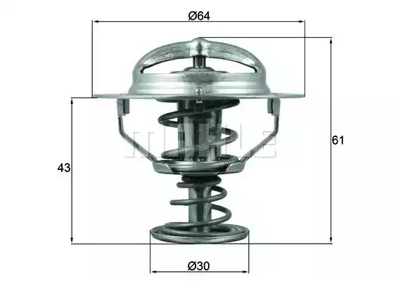 Термостат, охолоджувальна рідина TX17878D MAHLE KNECHT