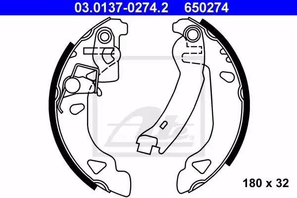 Комплект гальмівних колодок 03013702742 ATE