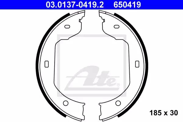 Гальмівна колодка bmw 3 e46 5 e39 5 e60 5 e61 5 gran turismo f07 6 e63 6 e64 7 e65... 03013704192 ATE