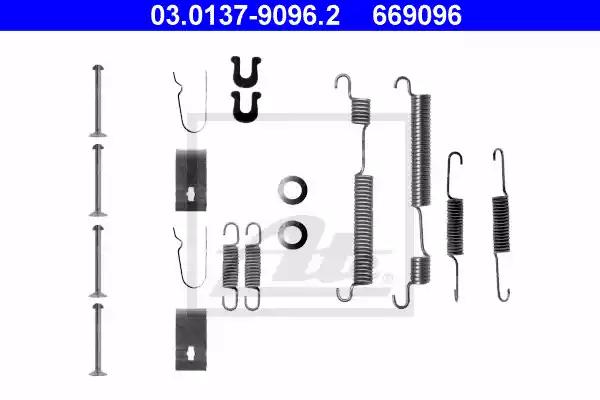 Комплектуючі для гальмівних колодок 03013790962 ATE