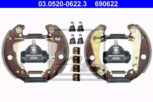 Комплект гальмівних колодок 03052006223 ATE