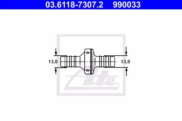 Клапан, трубопровід низького тиску 03611873072 ATE