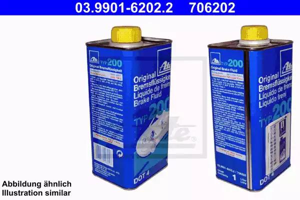 Жидкость тормозная dot 4 brake fluid typ 200 03990162022 ATE
