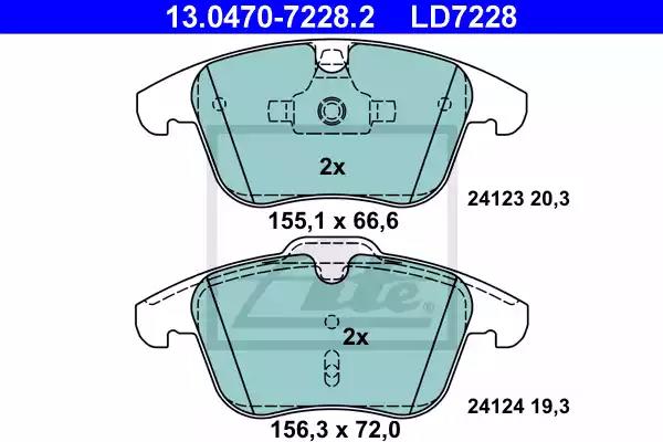 Klocki ham przod  ceramic ford s-max 06- 13047072282 ATE