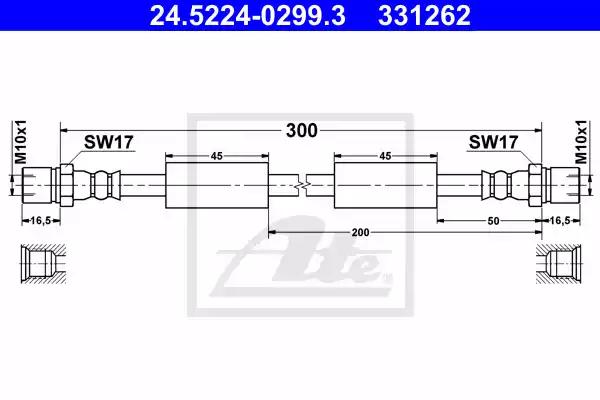 Гальмівний шланг 24522402993 ATE