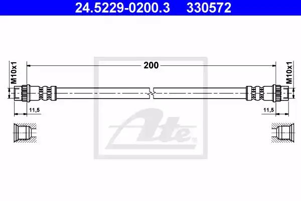 Тормозной шланг 24522902003 ATE