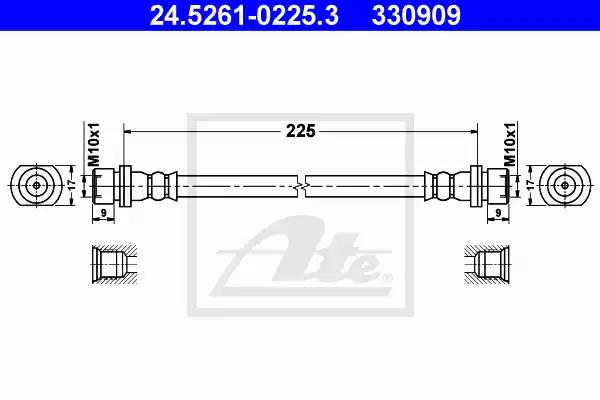 Гальмівний шланг 24526102253 ATE