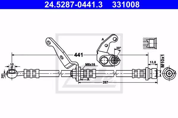 Гальмівний шланг 24528704413 ATE