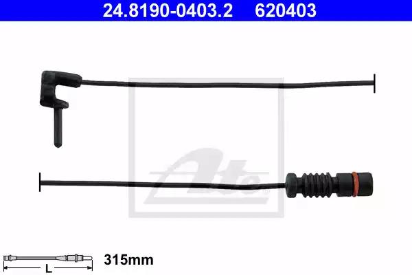 Конт. попер. сигналу, знос гальм. накл. 24819004032 ATE