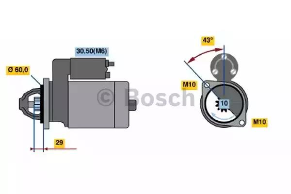 Стартер bosch 0001107461 реставрація 0001107461 BOSCH