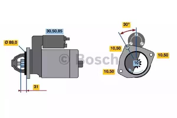 Стартер bosch 0001231035 реставрація 0001231035 BOSCH