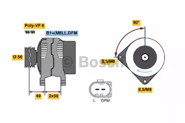 Генератор bosch 0124325012 реставрація 0124325012 BOSCH