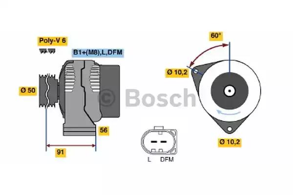 Генератор bosch 0124515133 0124515133 BOSCH