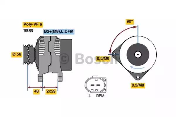 Генератор bosch 0124525092 реставрація 0124525092 BOSCH