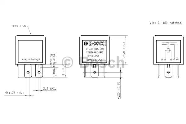 Реле рабочий ток реле 0332015006 BOSCH