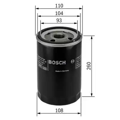 Фільтр масляний h=260mm volvo 55-160 0451300003 BOSCH