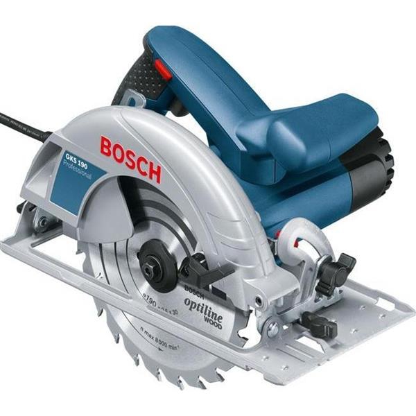 Bosch пилка дискова  gks 190 1400w диск - 190мм макс - 70мм 5.500 об/хв 0601623000 BOSCH