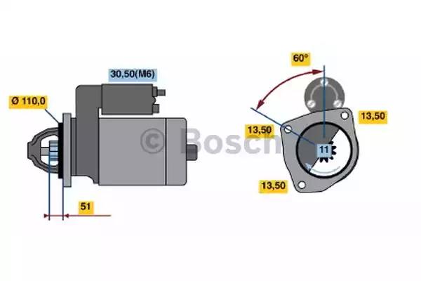 Стартер 0986021200 BOSCH
