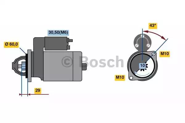 Стартер 0986022280 BOSCH