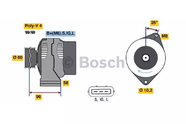 Генератор 0986040461 BOSCH