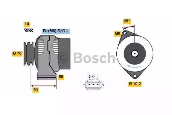 Генератор 0986045891 BOSCH