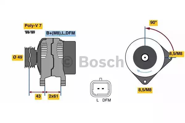Генератор 0986080330 BOSCH