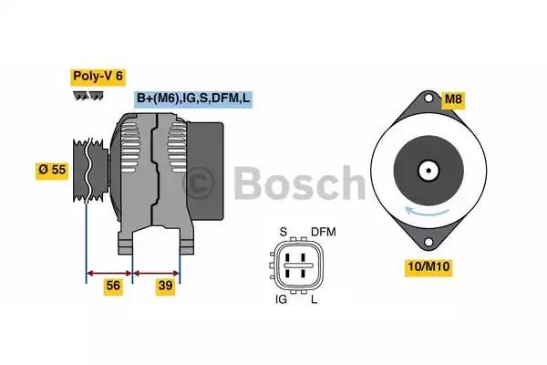 Генератор 0986080450 BOSCH