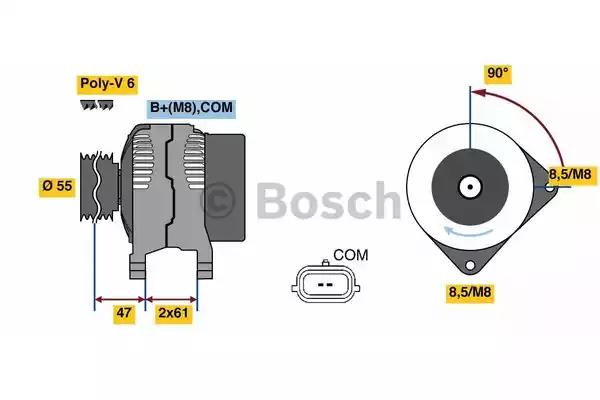 Генератор 0986080800 BOSCH