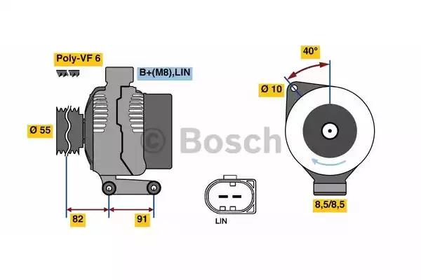 Генератор 0986080810 BOSCH