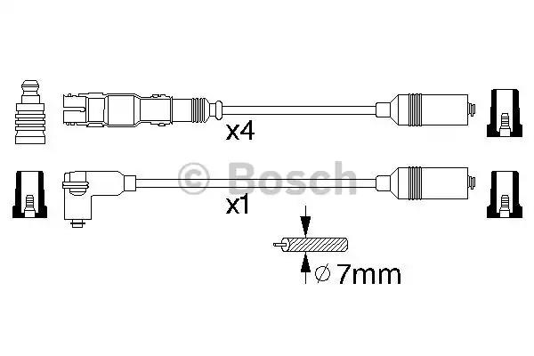 Дріт високовольтні компл. вир-во bosch 0986356304 BOSCH