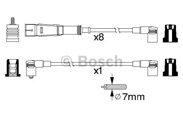 Комплект проводов зажигания 0986356334 BOSCH