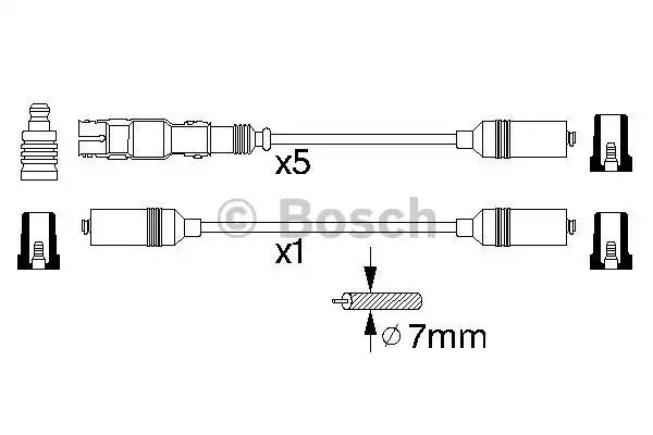 Bosch b350 дроти високого напруги 6шт. vw sharan 20 95-00 seat alhambra 0986356350 BOSCH