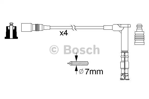 Bosch b351 дроти високого напруги 4шт. db w124 18/20/22 0986356351 BOSCH
