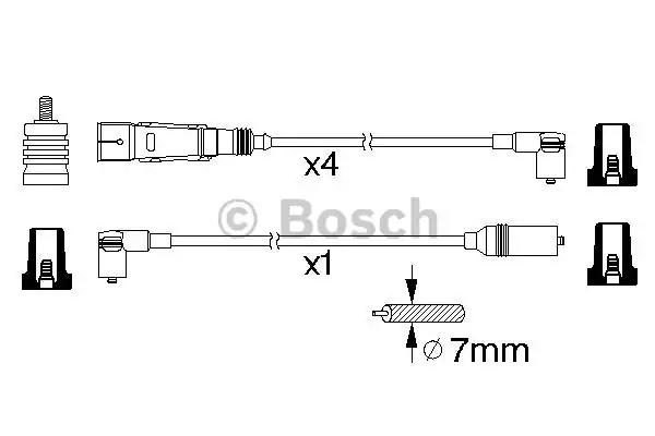 Bosch  високовольтні дроти seat cordoba 1.4i ibiza vw 0986356358 BOSCH