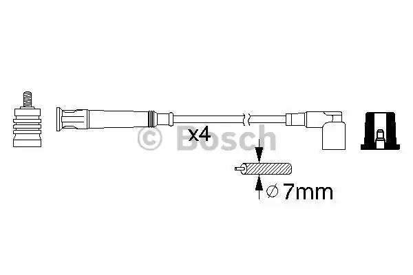 Bosch b361 дроти високого напруги 4шт bmw e36 16/18 0986356361 BOSCH