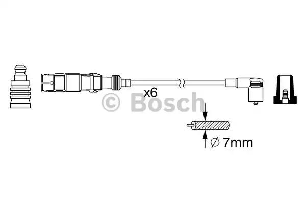 Bosch b384 дроти високого напруги к-т vw 28: golf iii passat sharan  ford... 0986356384 BOSCH