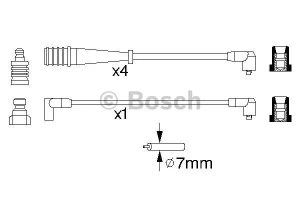 Комплект проводів запалення 0986356704 BOSCH