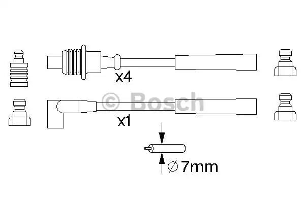 Комплект проводів запалювання renault laguna i 1.8/2.0 11.93-03.01 0986356715 BOSCH