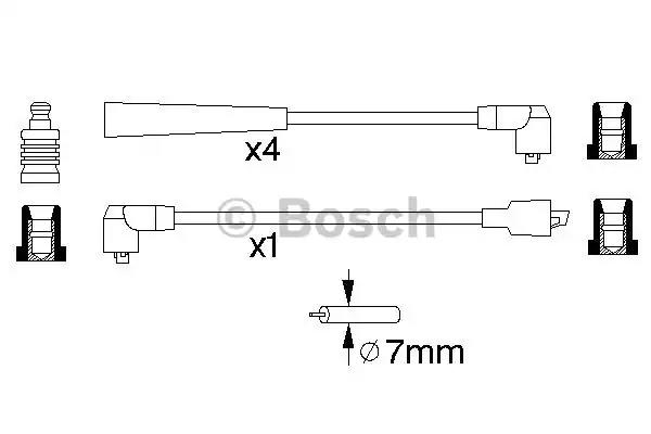 Комплект проводів запалення 0986356734 BOSCH