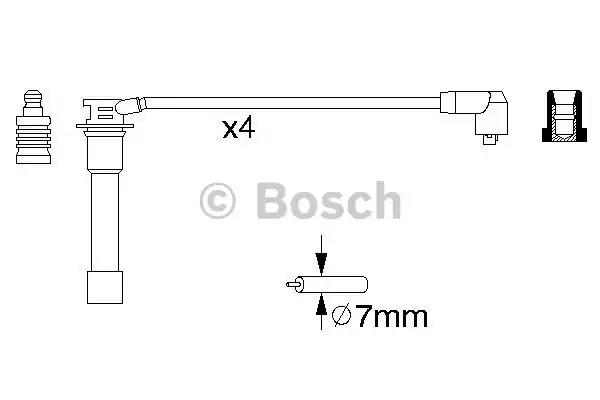 Комплект проводов зажигания 0986356742 BOSCH