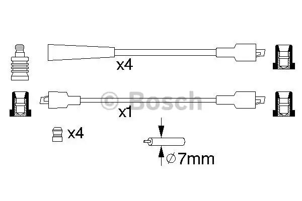 Комплект проводів високої напруги 0986356750 BOSCH