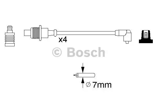 Комплект проводів запалювання citroen berlingo berlingo/minivan bx xantia... 0986356767 BOSCH