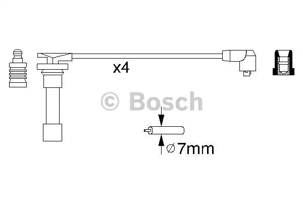 Bosch b776 дроти високого напруги 4 шт. honda/rover 0986356776 BOSCH