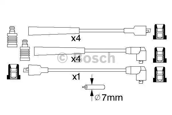Комплект вв дротів land rover discovery/range rover 35-39 70-99 0986356831 BOSCH