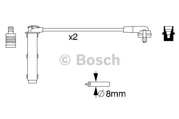 Bosch b833 дроти високого напруги 2 шт. ford scorpio ii 20i galaxy 23i tansit... 0986356833 BOSCH