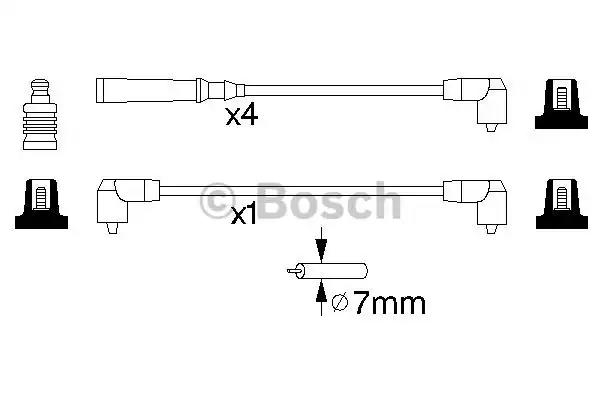 Комплект кабелів високовольтних 0986356847 BOSCH