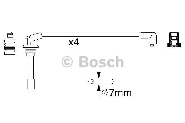 Комплект проводов зажигания 0986356867 BOSCH